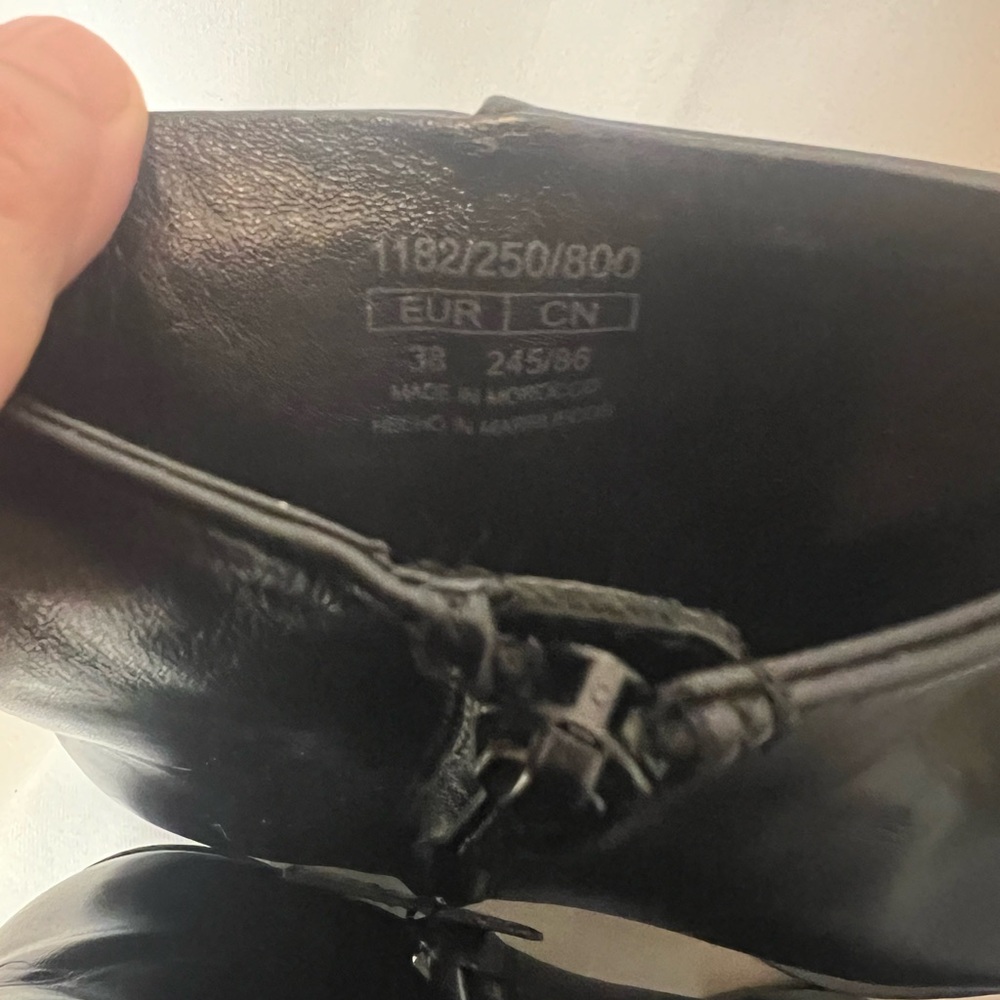 NWT Massimo Dutti Heeled Square-toe Ankle Boots In Black 1130 7.5 medium - Picture 9 of 11